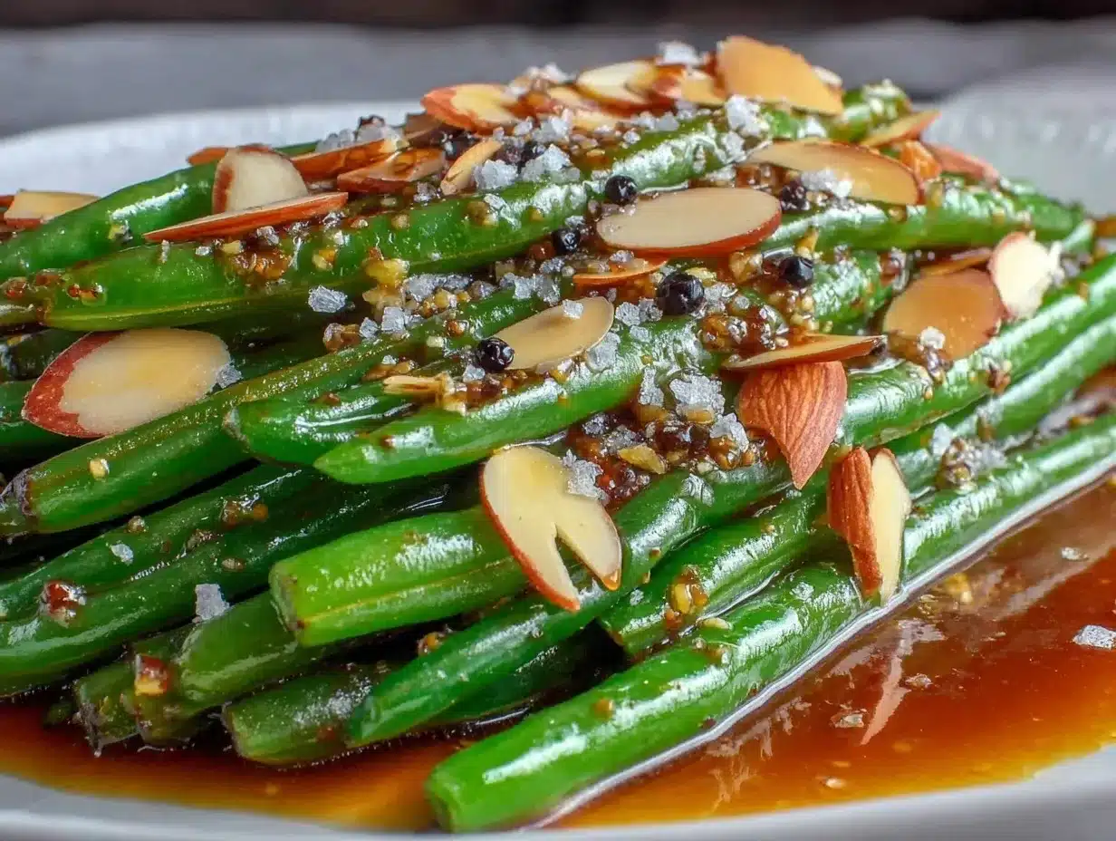 fresh green beans almondine preparation steps