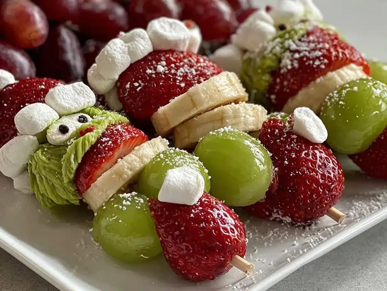 Fresh Grinch Kabobs preparation steps