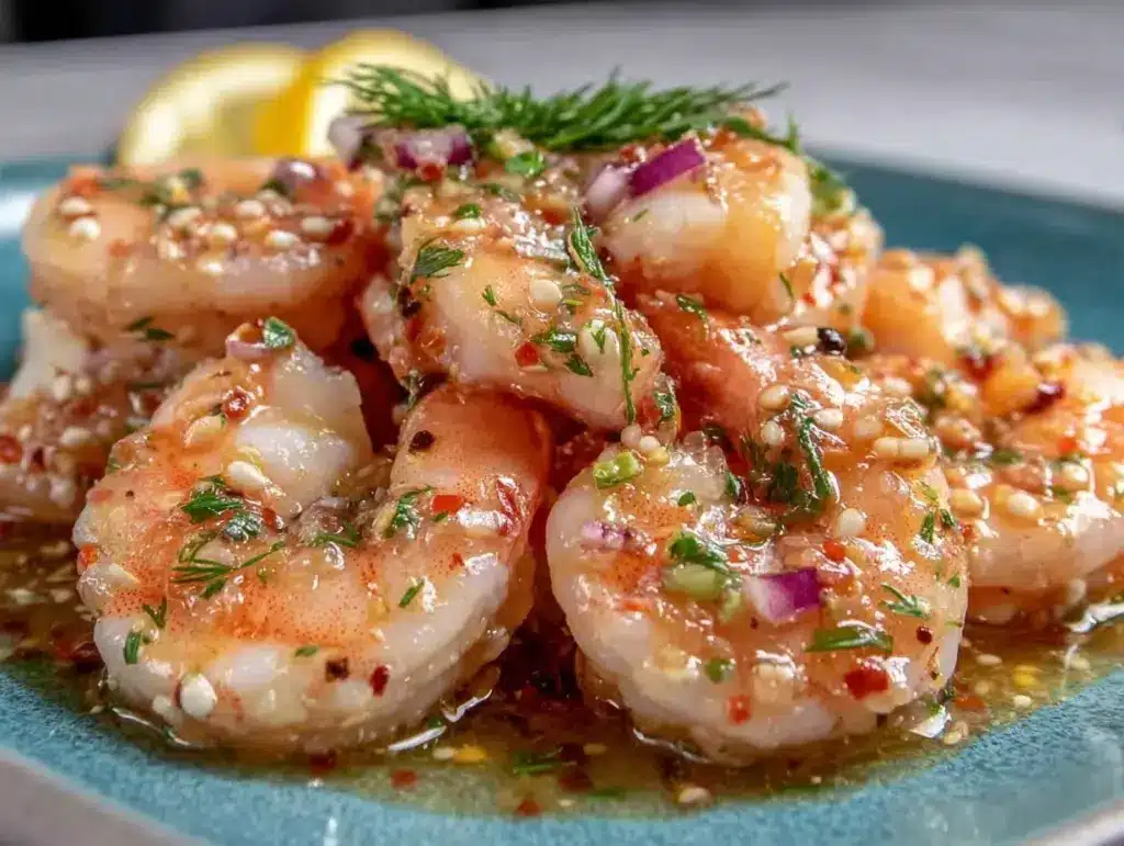 fresh pickled shrimp - featured image