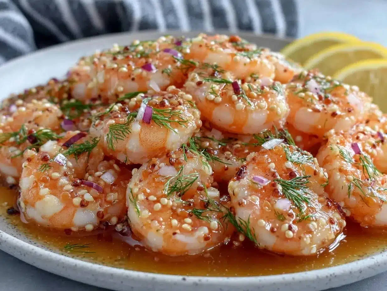 fresh pickled shrimp preparation steps