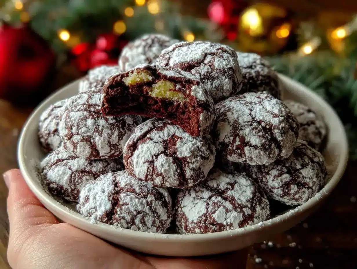Fudgy Chocolate Crinkles preparation steps