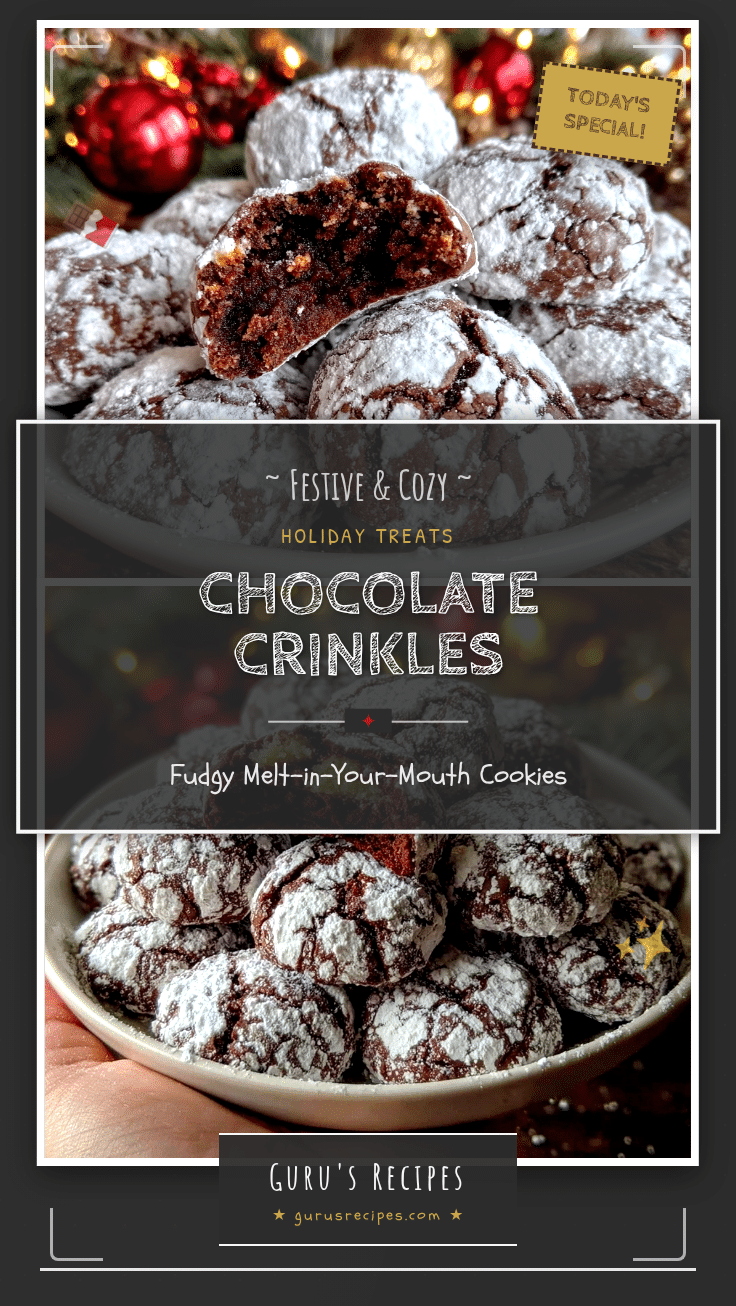 Fudgy Chocolate Crinkles recipe