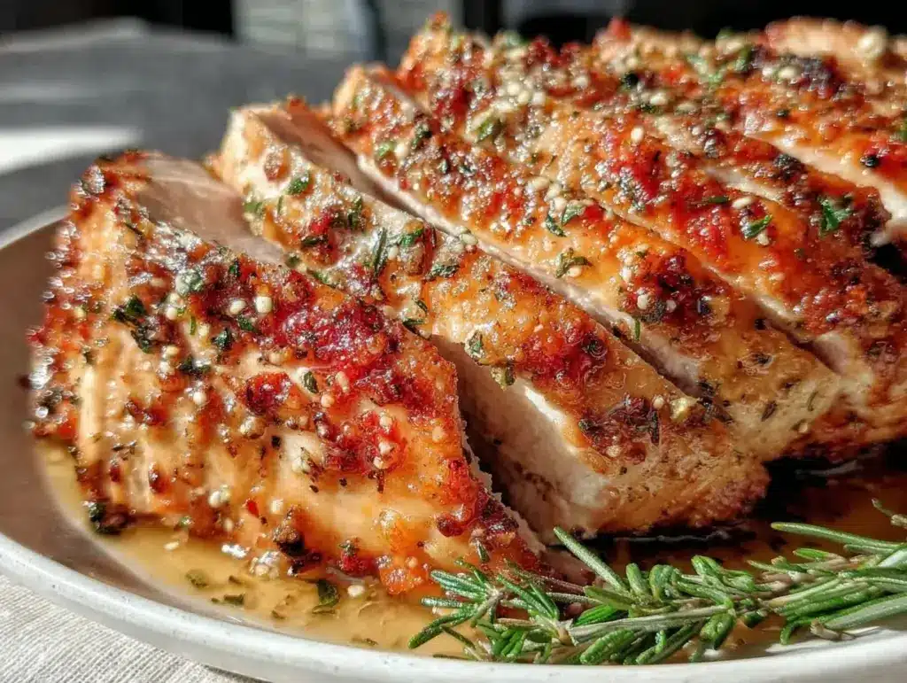 garlic butter roasted turkey breast - featured image