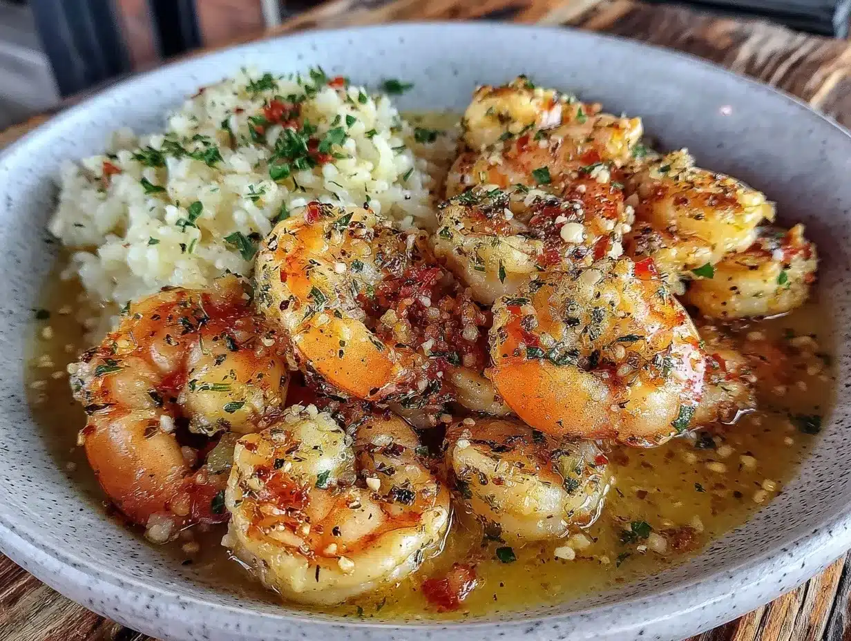garlic butter shrimp bowl preparation steps