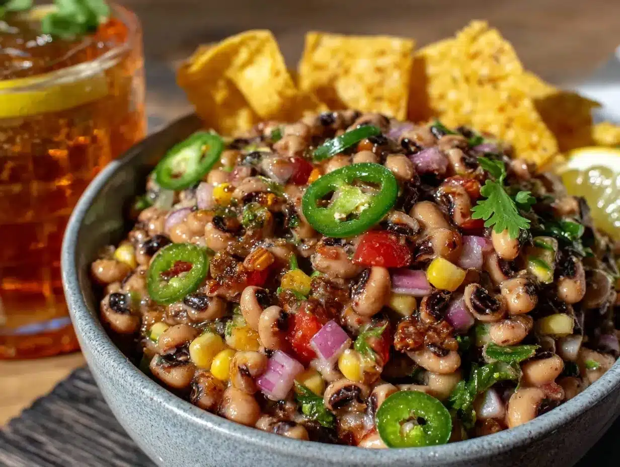 Georgia caviar black-eyed pea salad dip preparation steps