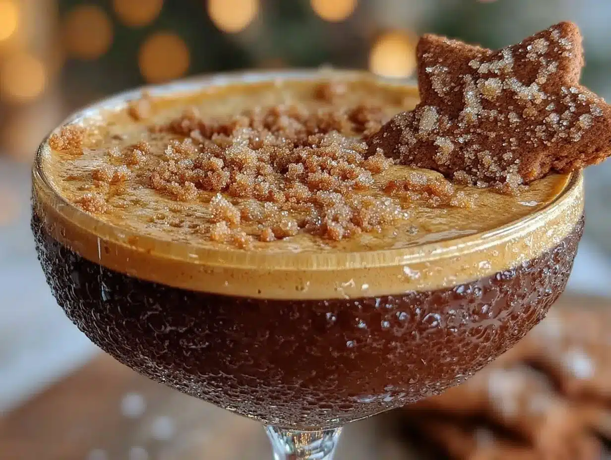 Gingerbread Espresso Martini preparation steps