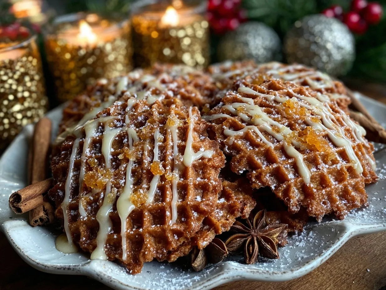 gingerbread pizzelles preparation steps