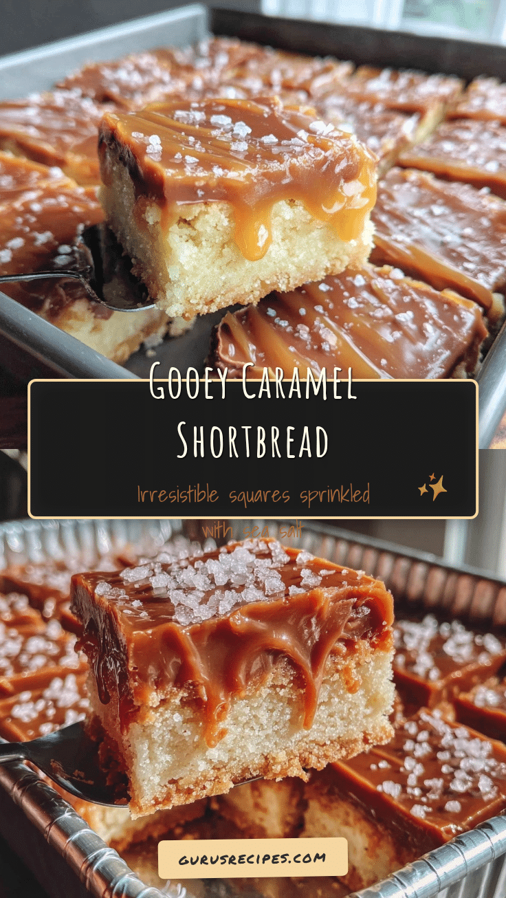 gooey caramel shortbread squares recipe
