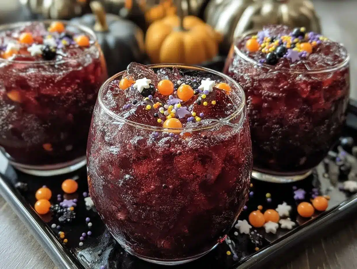 Halloween Black Magic Punch preparation steps