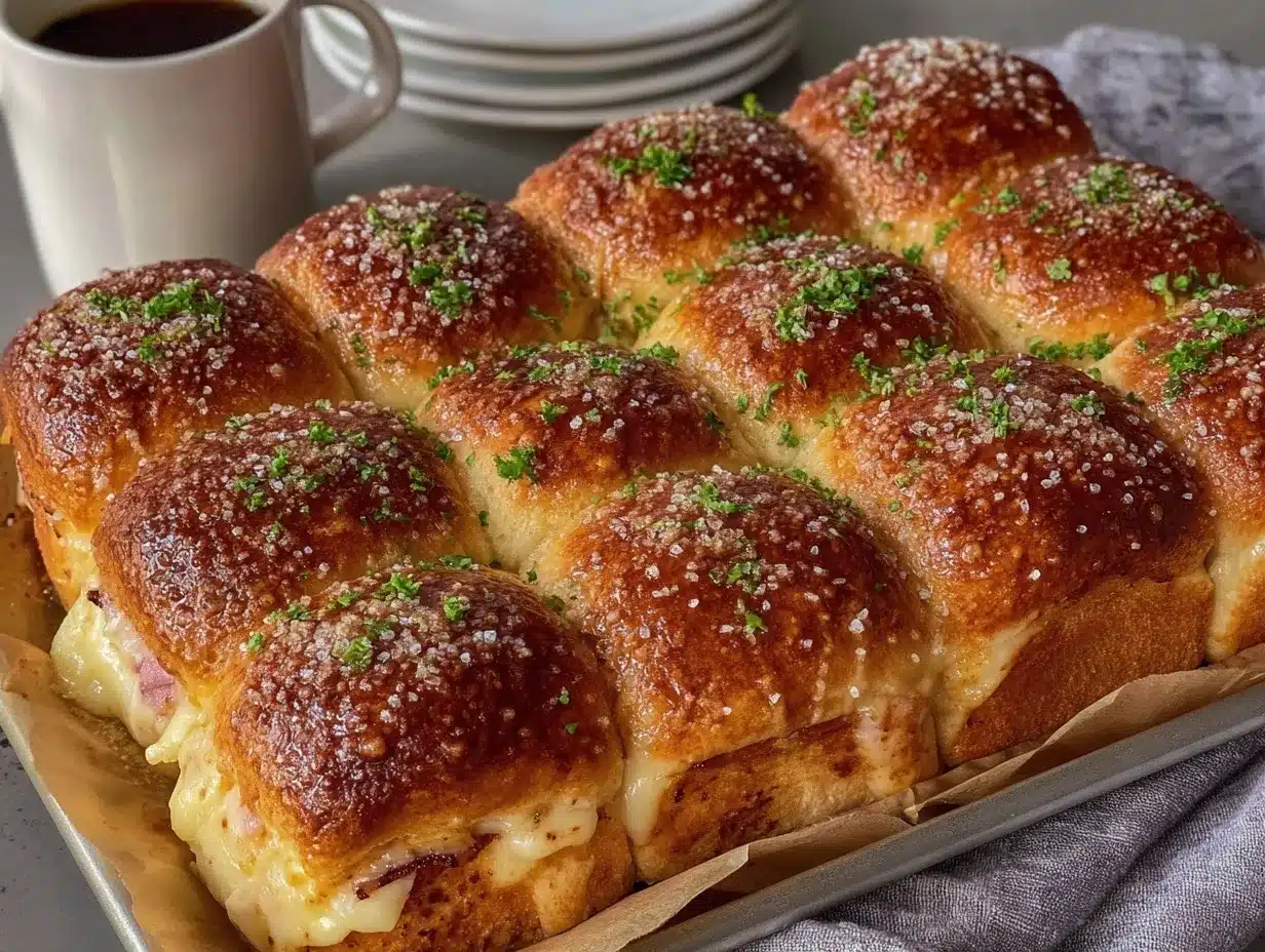 Ham and Cheese Breakfast Sliders preparation steps