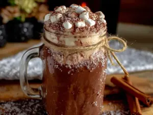 homemade hot chocolate mix in a jar - featured image