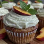 Honey Peach Cream Cheese Muffins - featured image
