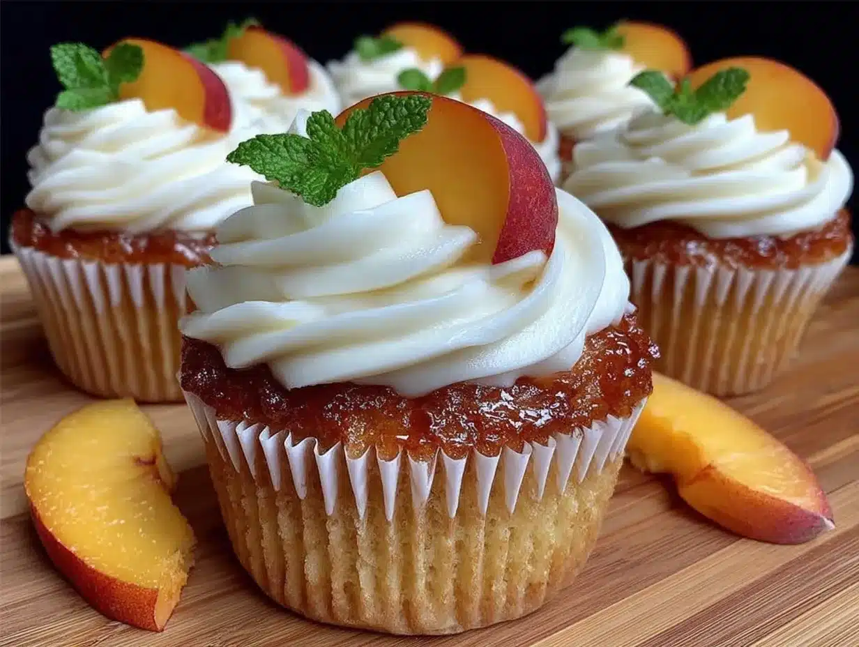 Honey Peach Cream Cheese Muffins preparation steps