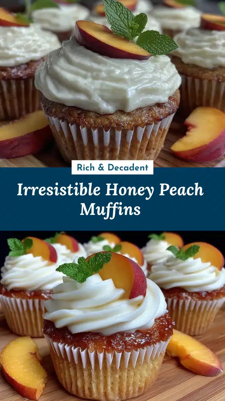 Honey Peach Cream Cheese Muffins recipe
