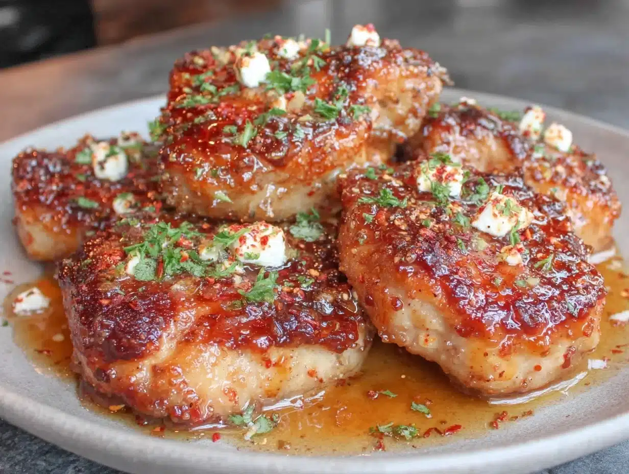 hot honey feta chicken - featured image