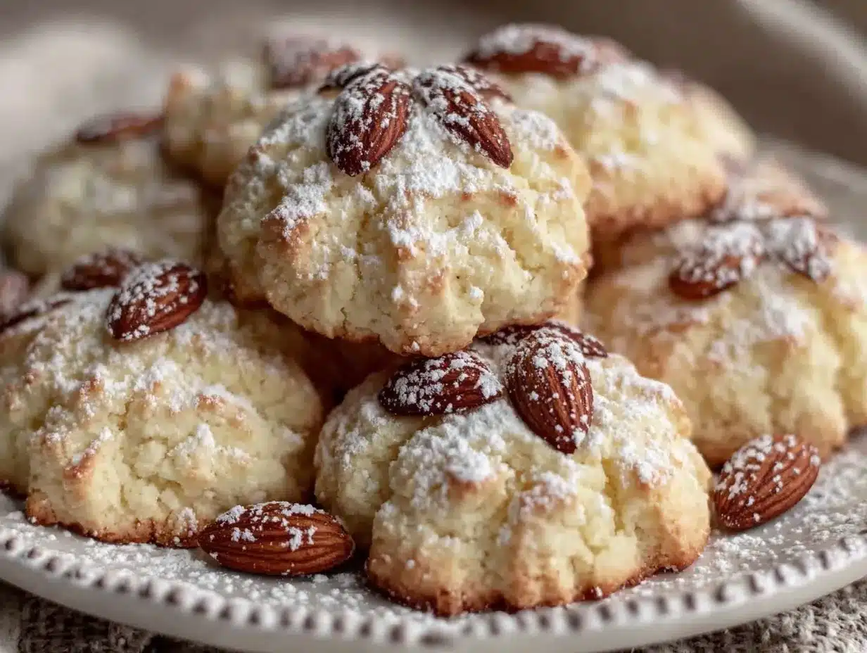 Italian almond cookies preparation steps