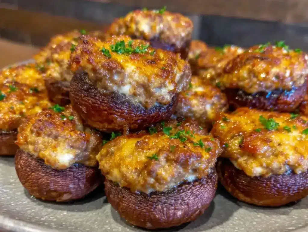 Italian Sausage Stuffed Mushrooms - featured image