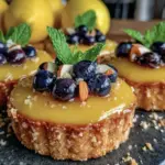 lemon blueberry tartlets - featured image