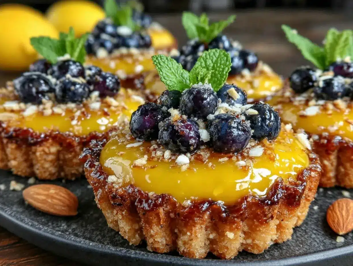 lemon blueberry tartlets preparation steps