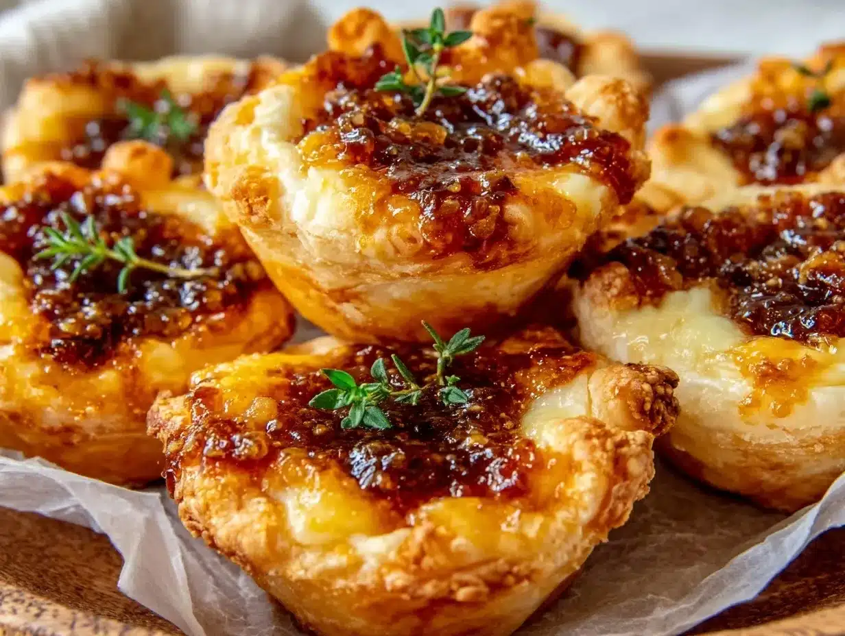 mini brie pastry cups preparation steps