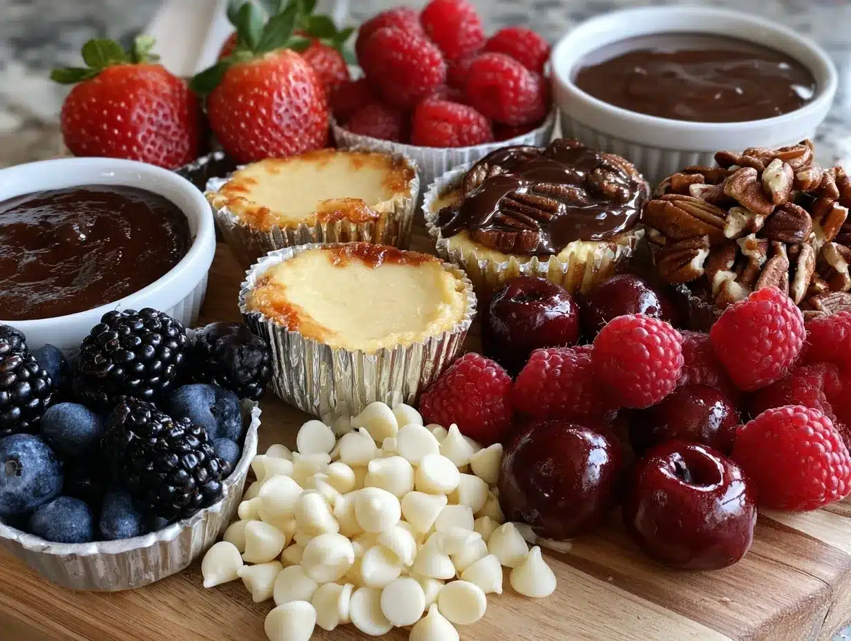 mini cheesecake board preparation steps