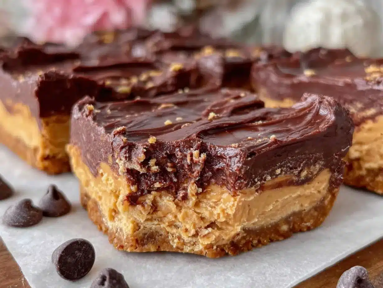 no bake peanut butter bars preparation steps