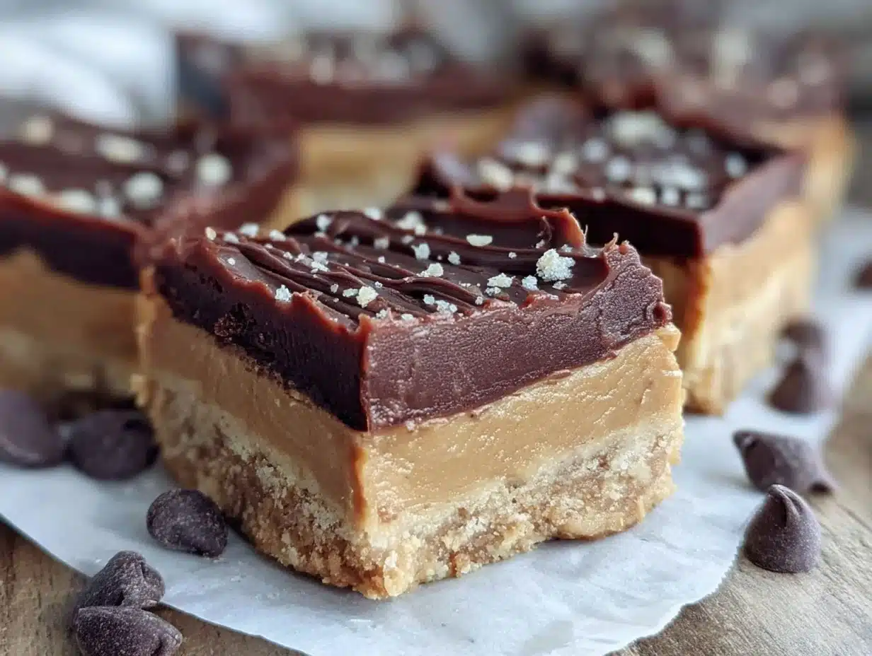 no bake peanut butter bars - featured image