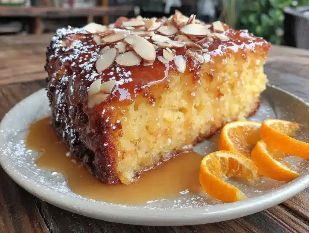 orange almond cake - featured image