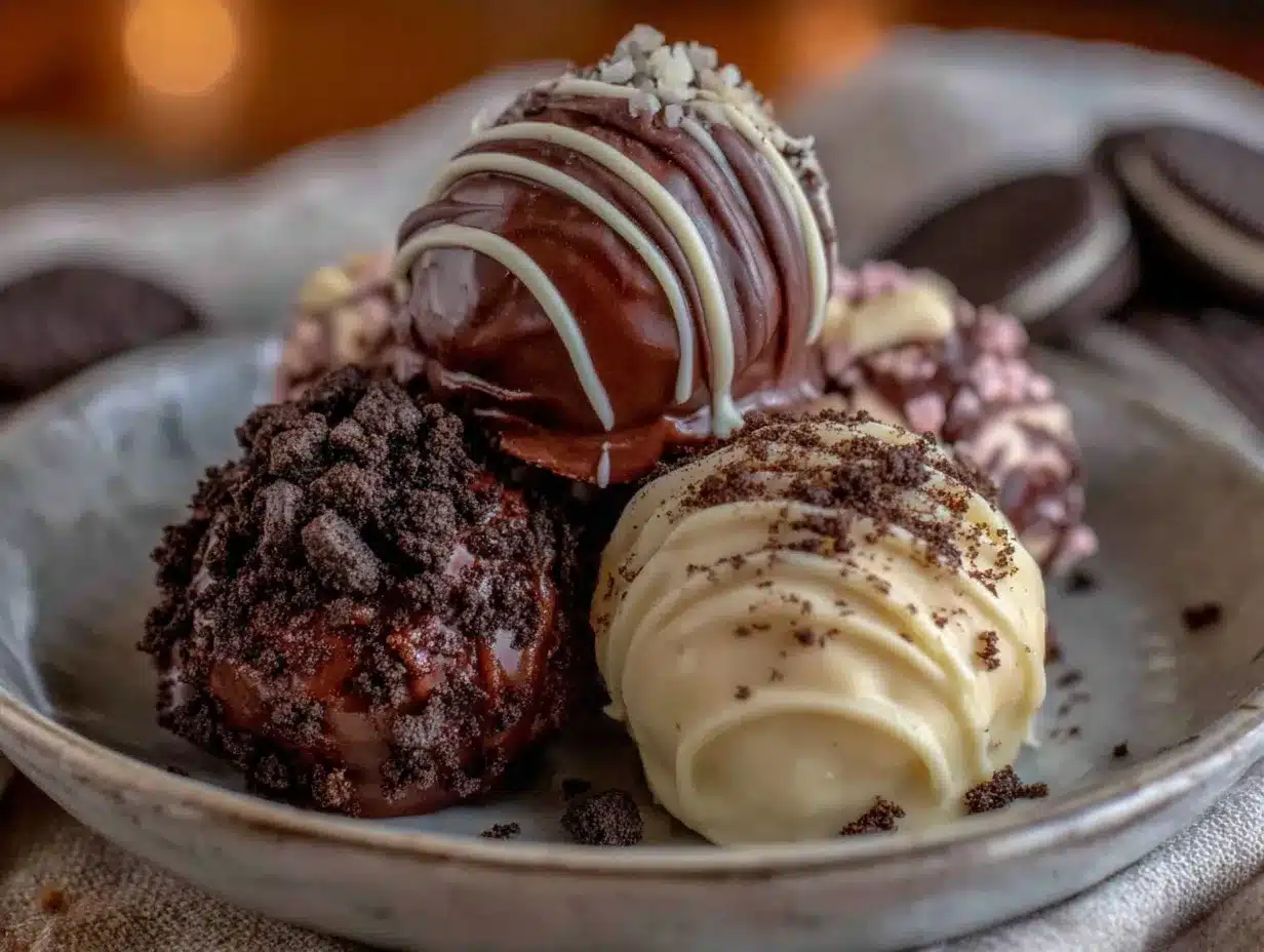Oreo truffles preparation steps