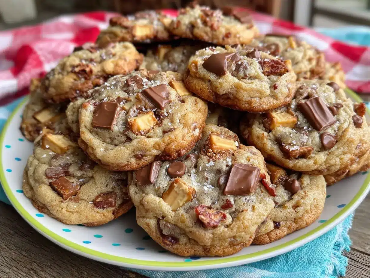 peanut butter Snickers cookies preparation steps