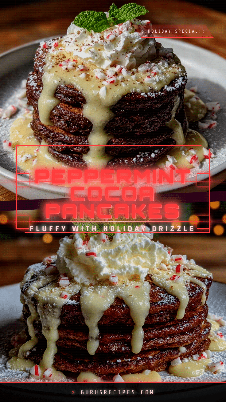 Peppermint cocoa pancakes recipe