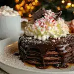Peppermint Hot Chocolate Pancakes - featured image