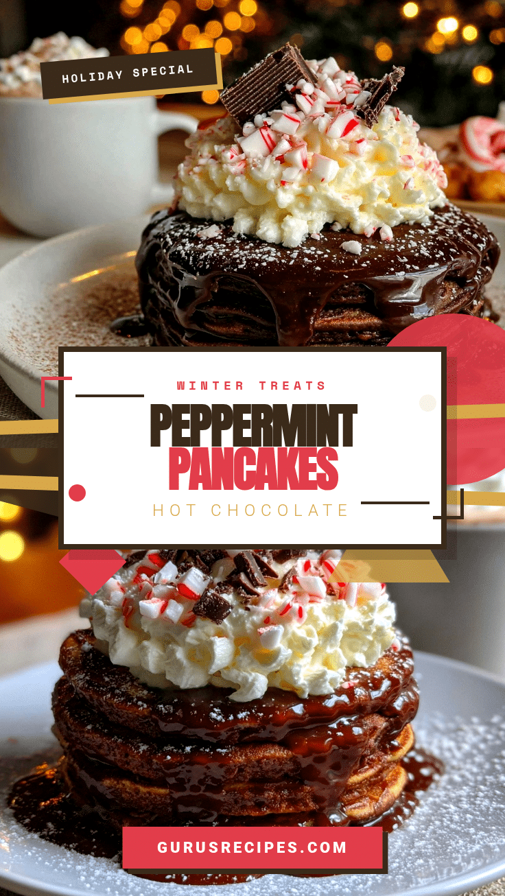 Peppermint Hot Chocolate Pancakes recipe