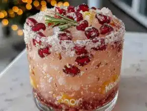 pomegranate prosecco cocktail - featured image
