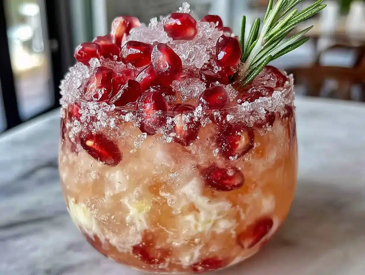 pomegranate prosecco cocktail preparation steps