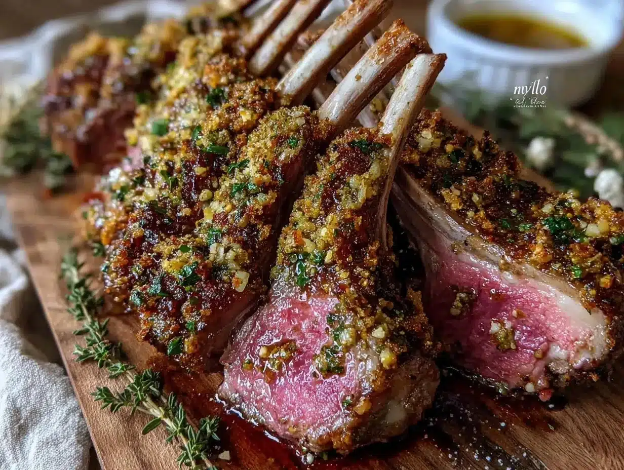 rack of lamb with mint pesto crust preparation steps