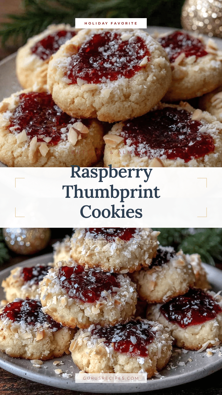 Raspberry and Almond Shortbread Thumbprints recipe