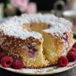 raspberry angel food cake - featured image