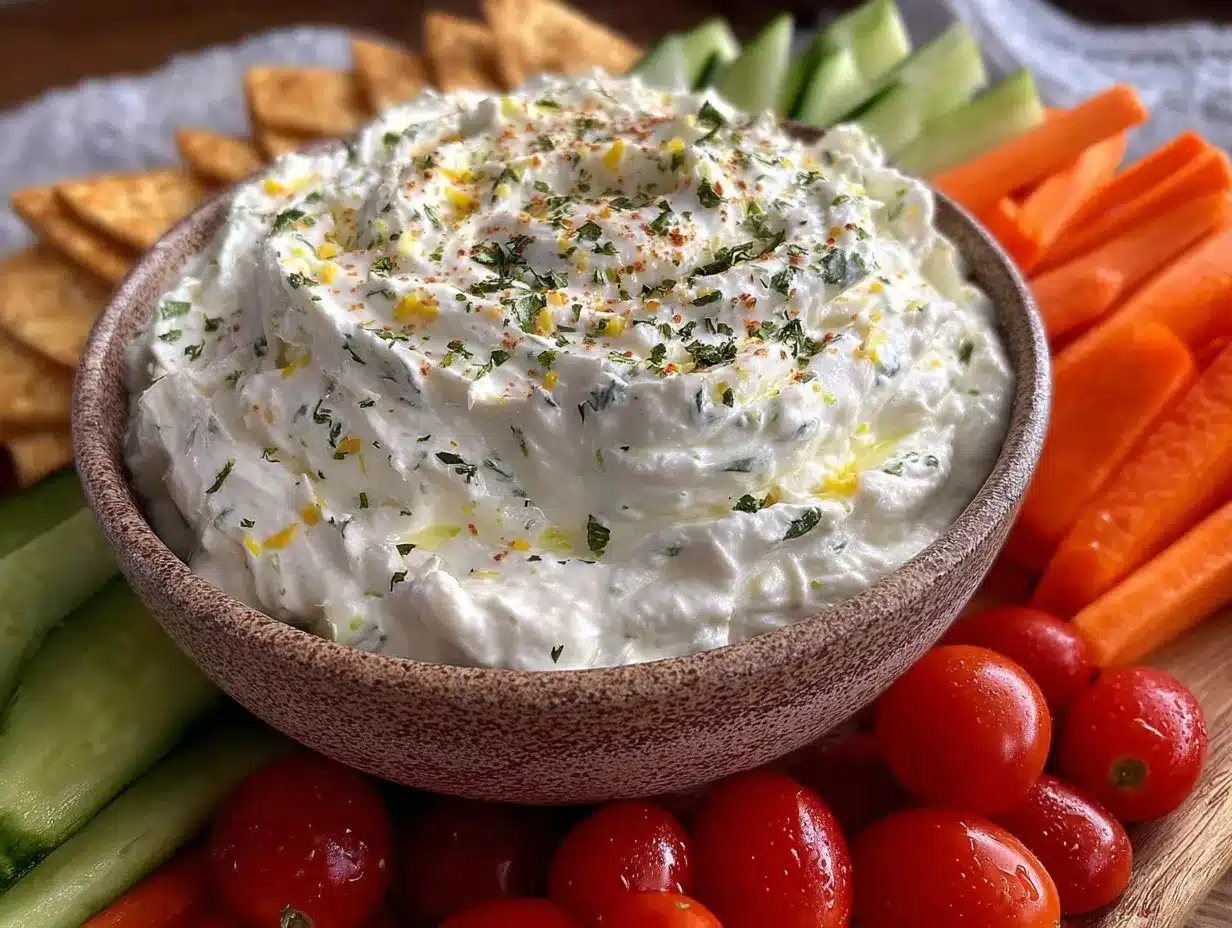 raw vegetable dip recipe preparation steps