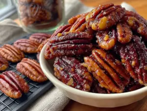 roasted pecans with sea salt - featured image