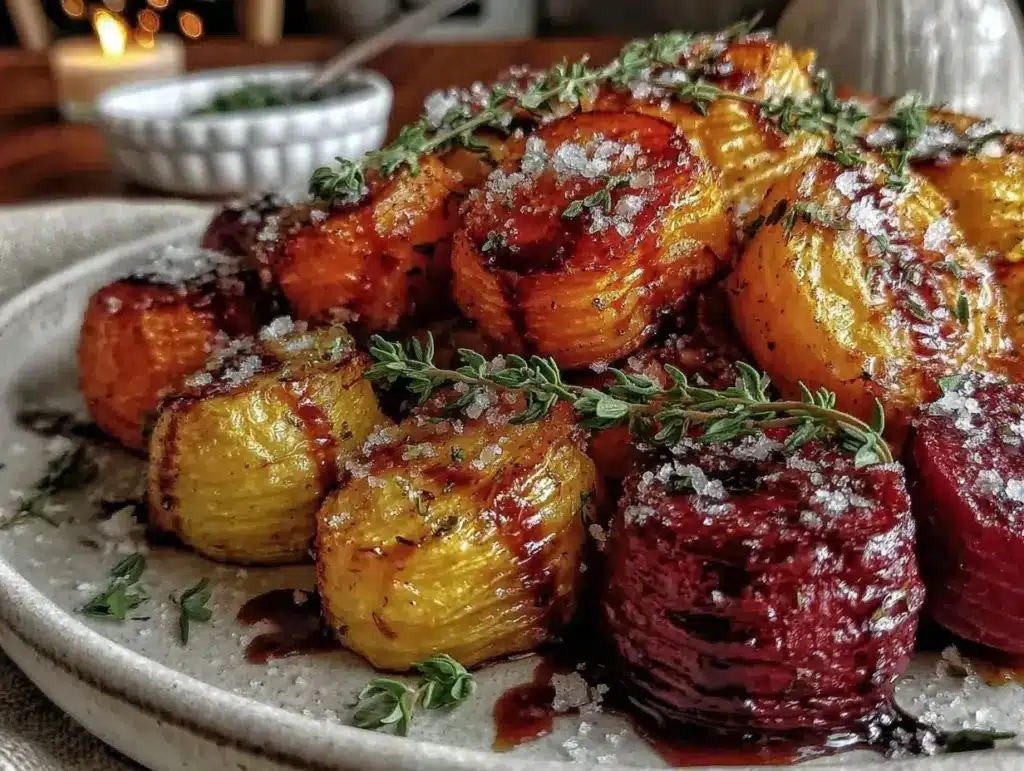 roasted root vegetables with balsamic glaze - featured image
