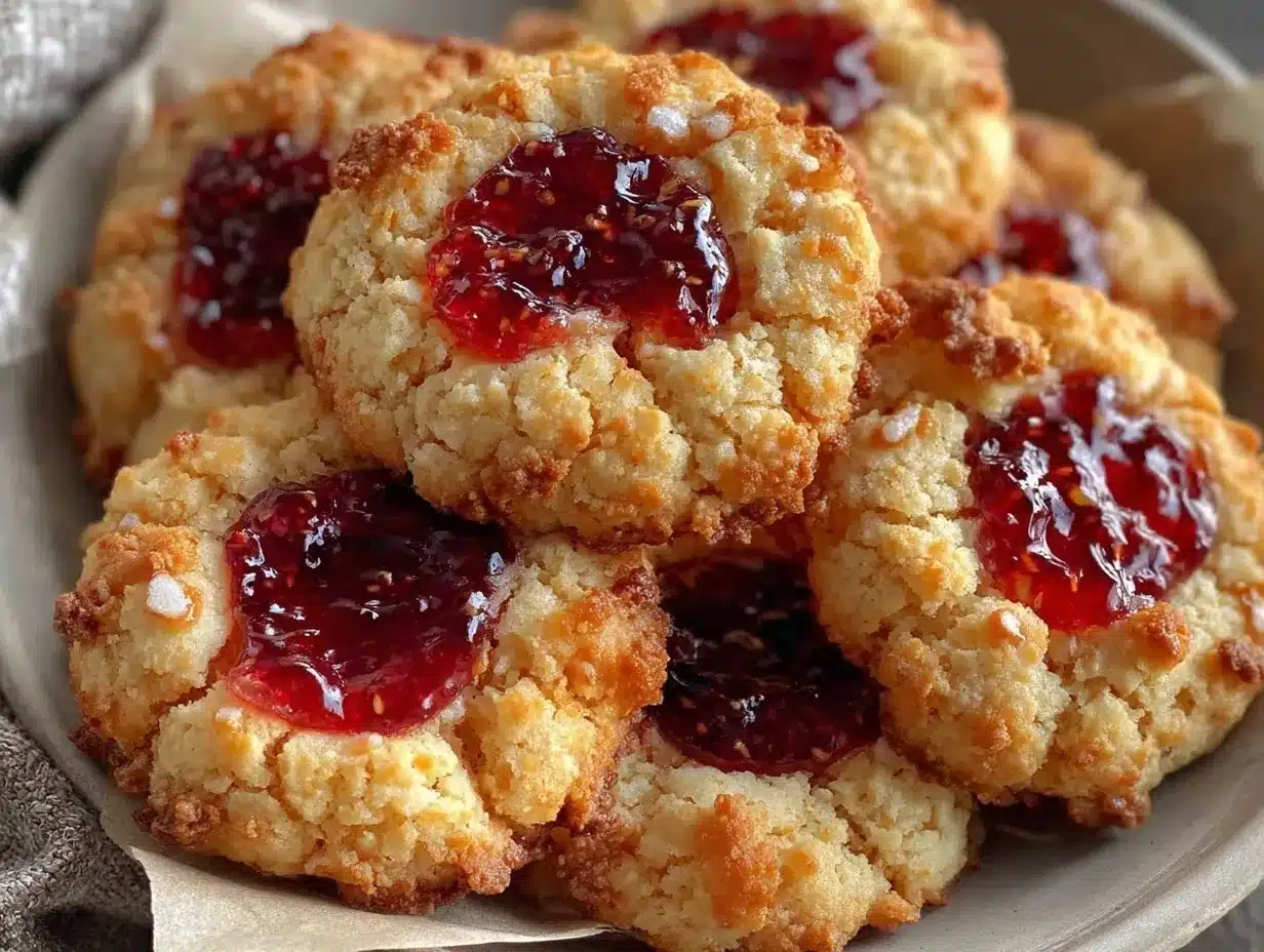 Rosenmunnar thumbprint cookies preparation steps