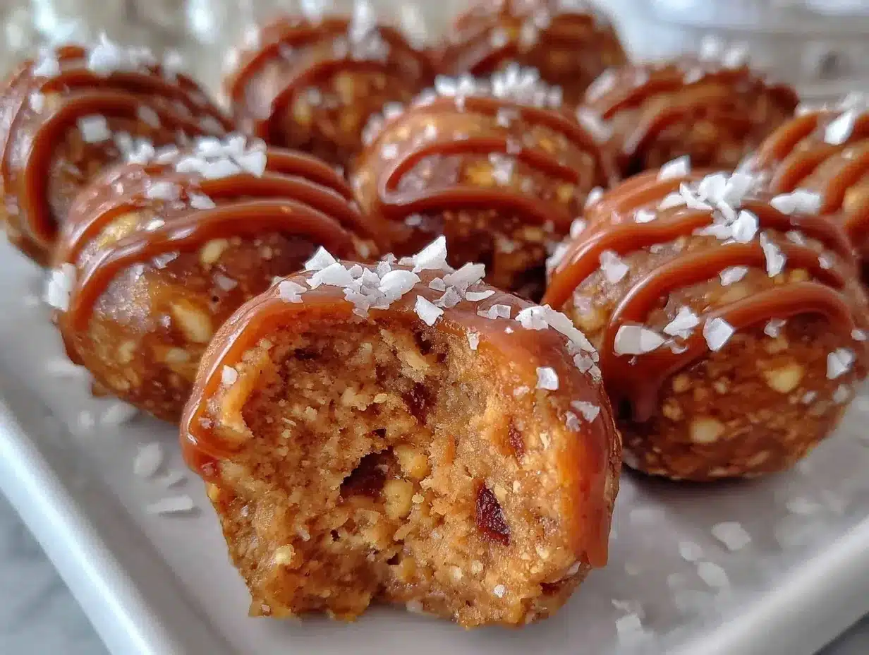 salted caramel apple energy balls preparation steps