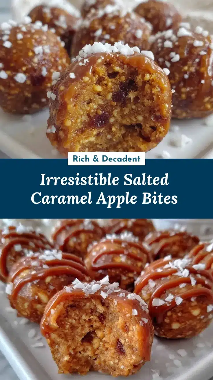 salted caramel apple energy balls recipe
