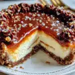 salted caramel cheesecake - featured image