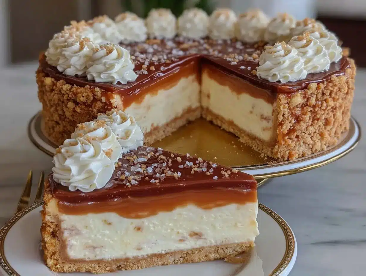 salted caramel cheesecake preparation steps