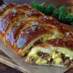 sausage and egg breakfast braid - featured image