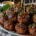 savory cocktail meatballs - featured image