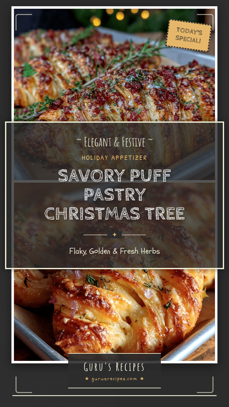 Savory Puff Pastry Christmas Tree recipe