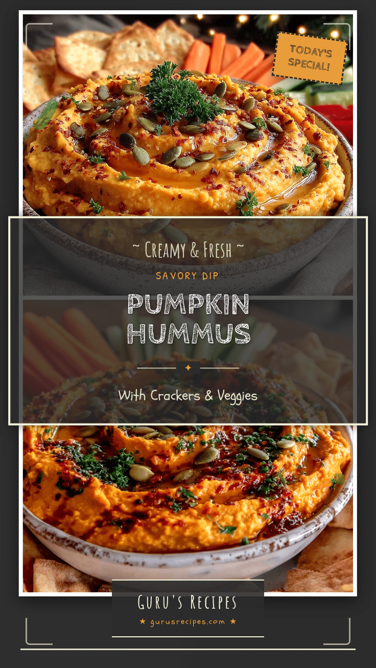 savory pumpkin hummus dip recipe
